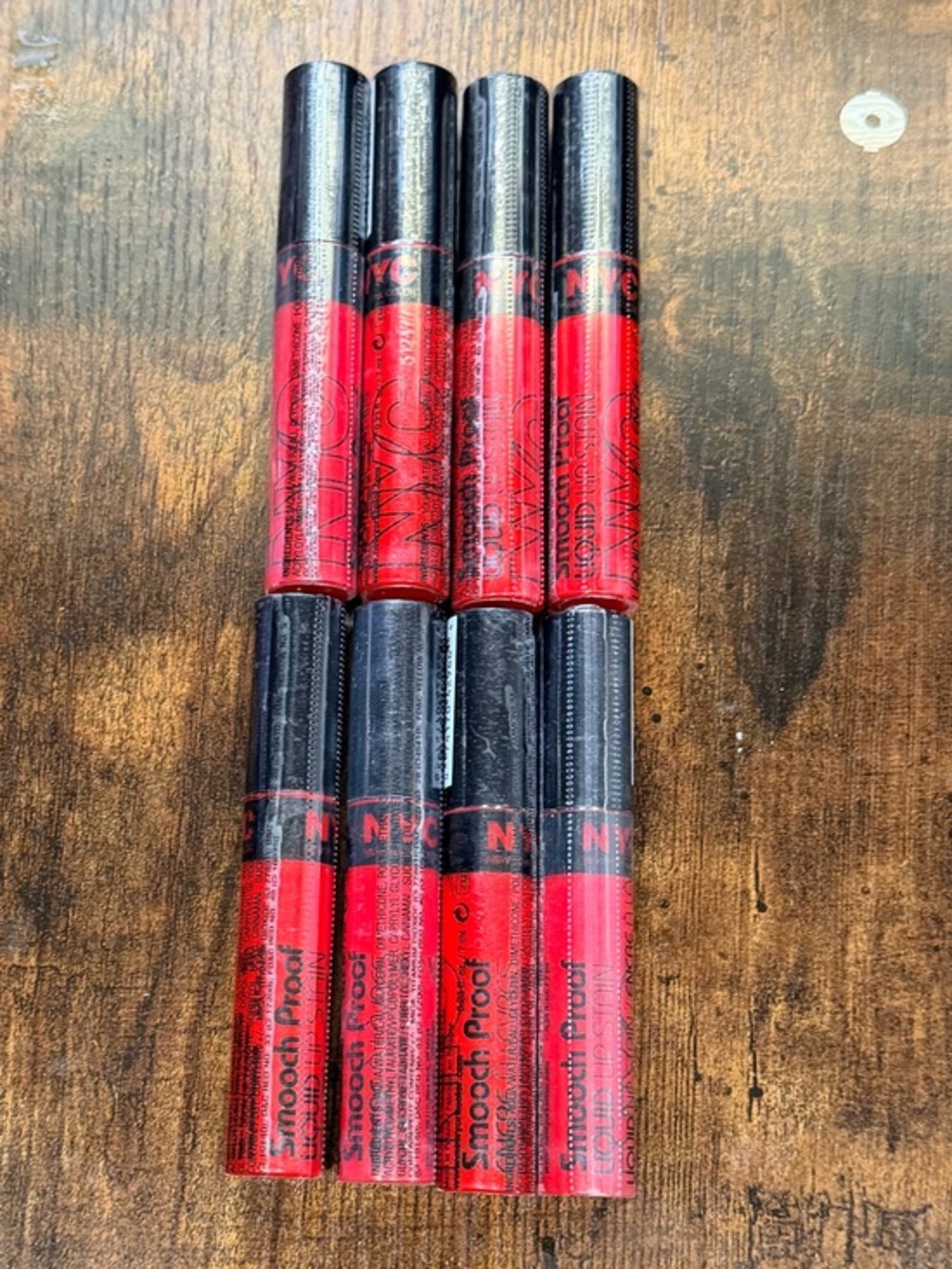 NYC Red smooch proof Liquid Lipstick Set of 8
